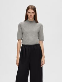 TOP Z DZIANINY, Medium Grey Melange, highres