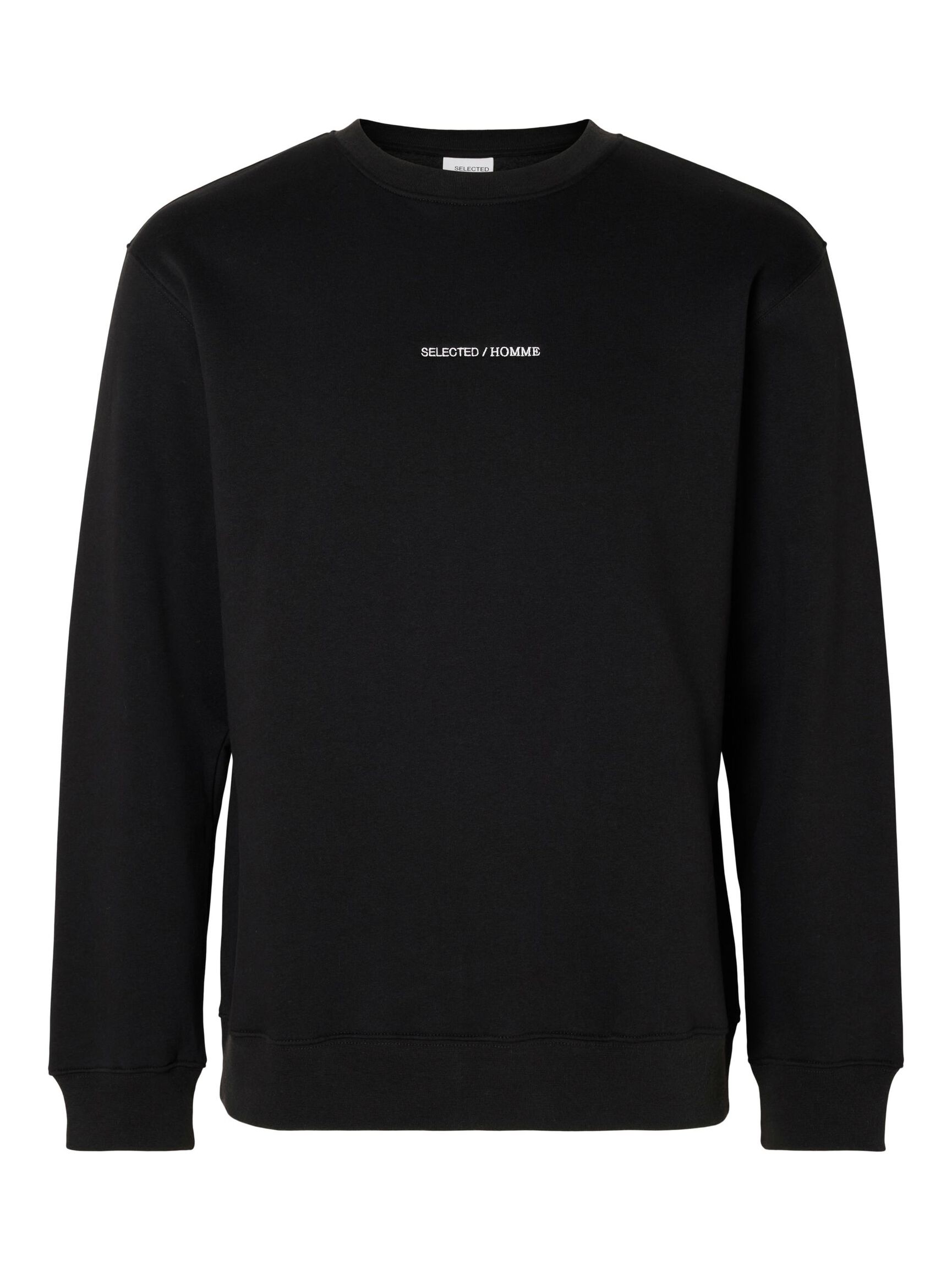BESTICKTE SWEATSHIRT, Black, highres