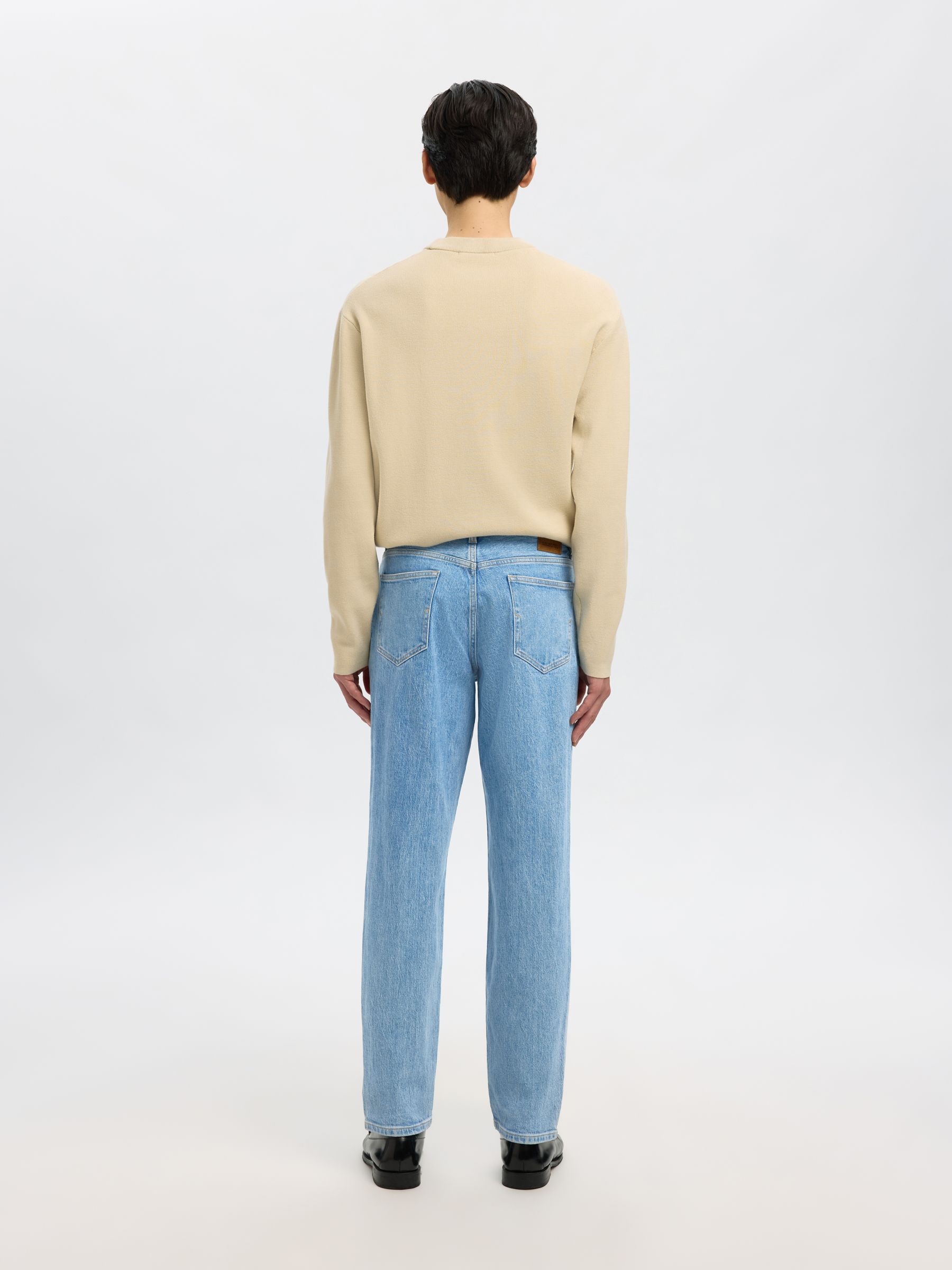 190 JEAN COUPE FUSELÉE, Light Blue Denim, highres