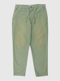 LINEN BLEND TROUSERS, Olivine, highres