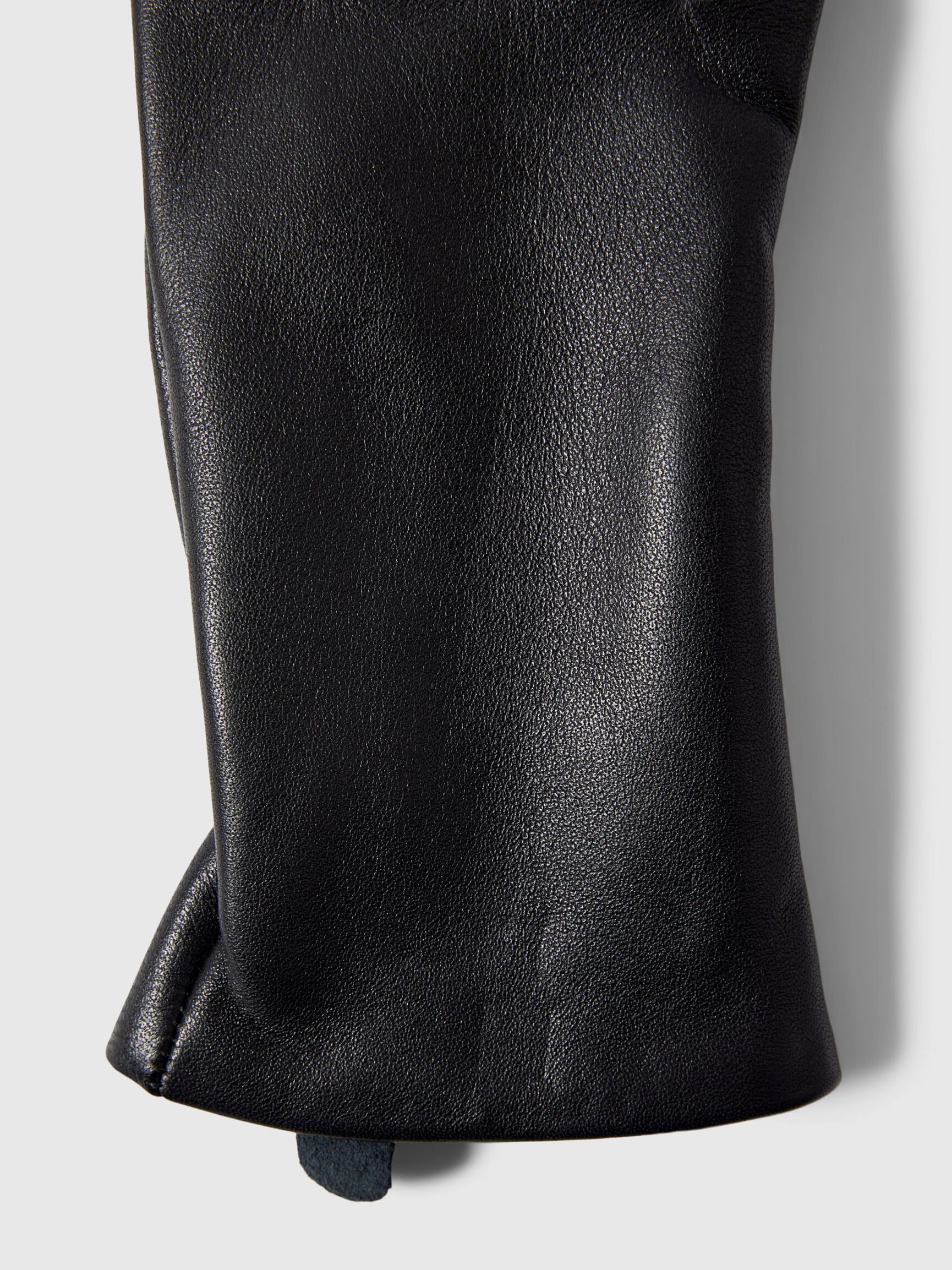 LEATHER GLOVES, Black, highres