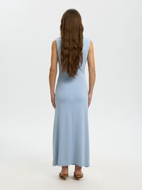DRAPIERTES MAXIKLEID, Dusty Blue, highres