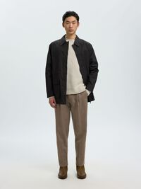 WOOL LOOSE-FIT TROUSERS, Delicioso, highres