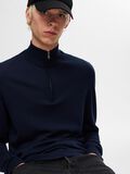 Selected 100% MERINO WOOL HALF-ZIP JUMPER, Navy Blazer, highres - 16094655_NavyBlazer_008.jpg