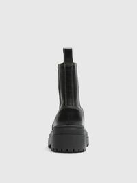 CHUNKY LEATHER CHELSEA BOOTS, Black, highres