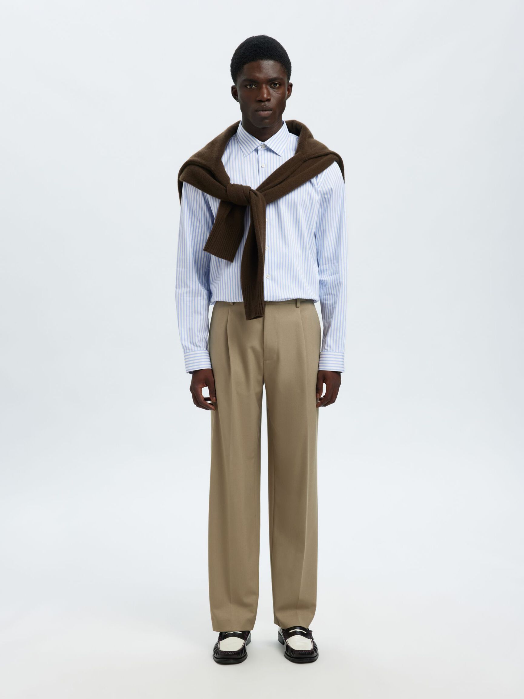 SLIM FIT STRETCH SHIRT, Bright White, highres