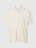Selected TERRYCLOTH CHEMISE À MANCHES COURTES, Egret, highres - 16096778_Egret_001.jpg