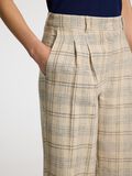 Selected LEINENMIX KARO HOSE MIT WEITEM BEIN, Bleached Sand, highres - 16099001_BleachedSand_1214360_006.jpg