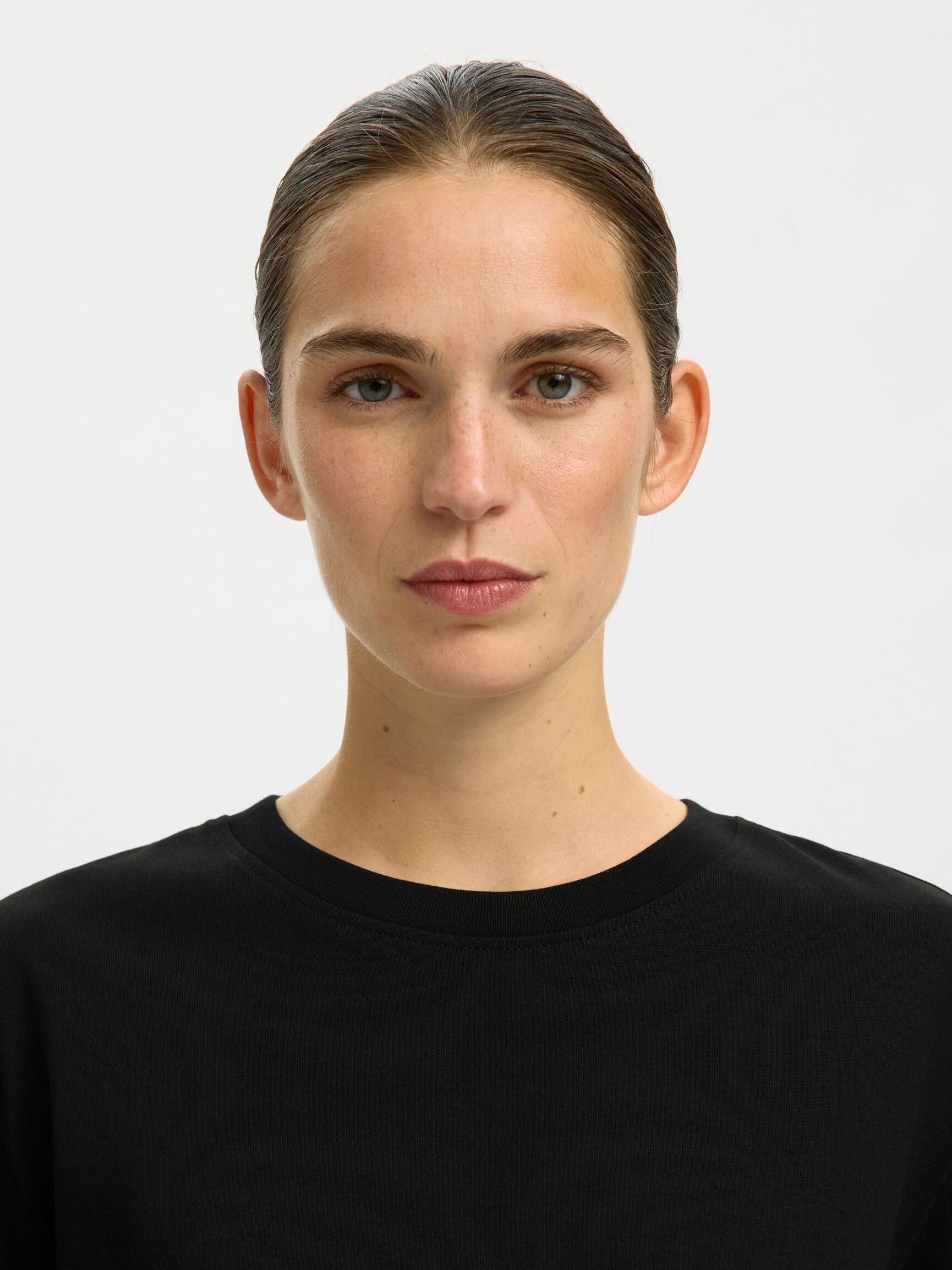 LONG-SLEEVED BOXY T-SHIRT, Black, highres
