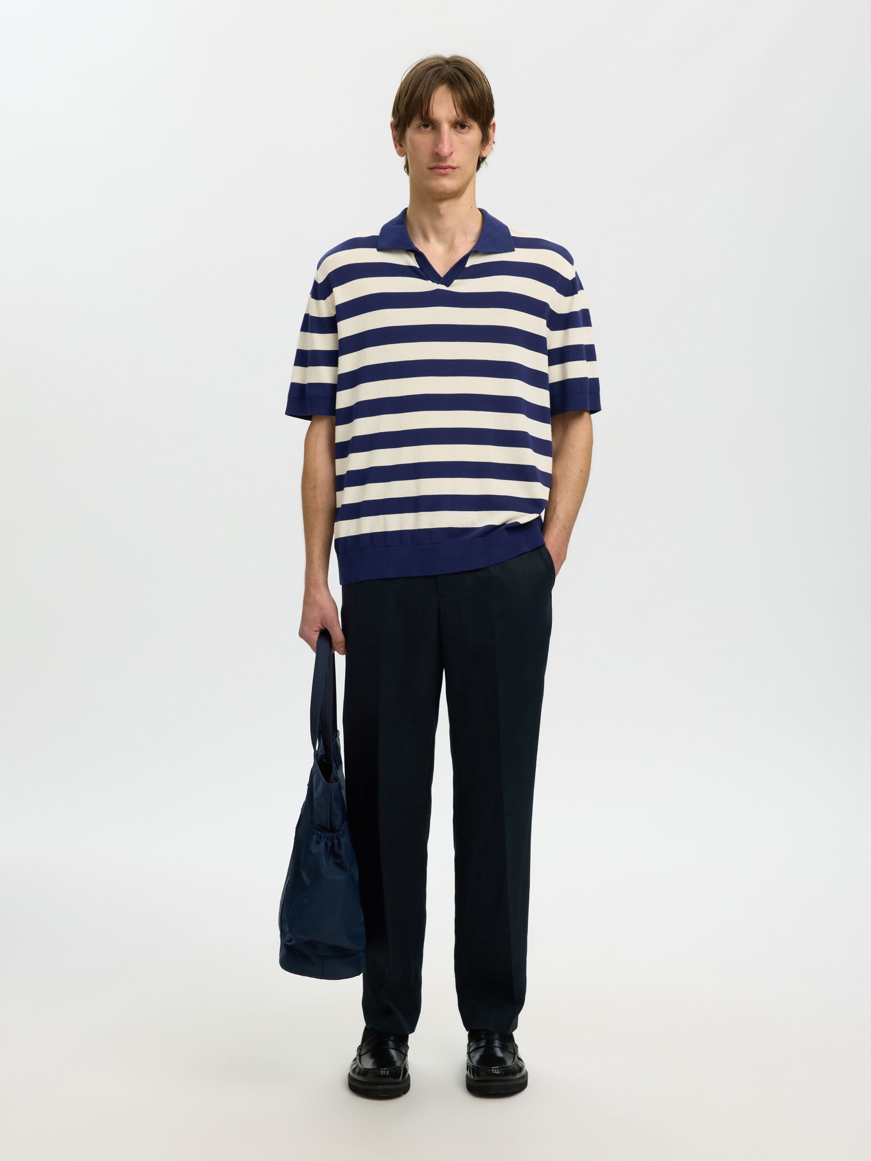 RELAXED FIT POLO SHIRT, Ocean Cavern, highres