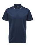 Selected KURZÄRMELIGES COOLMAX® POLO SHIRT, Navy Blazer, highres - 16082844_NavyBlazer_001.jpg