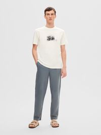 172 SLIM TAPERED LINEN BLEND TROUSERS, Stormy Weather, highres