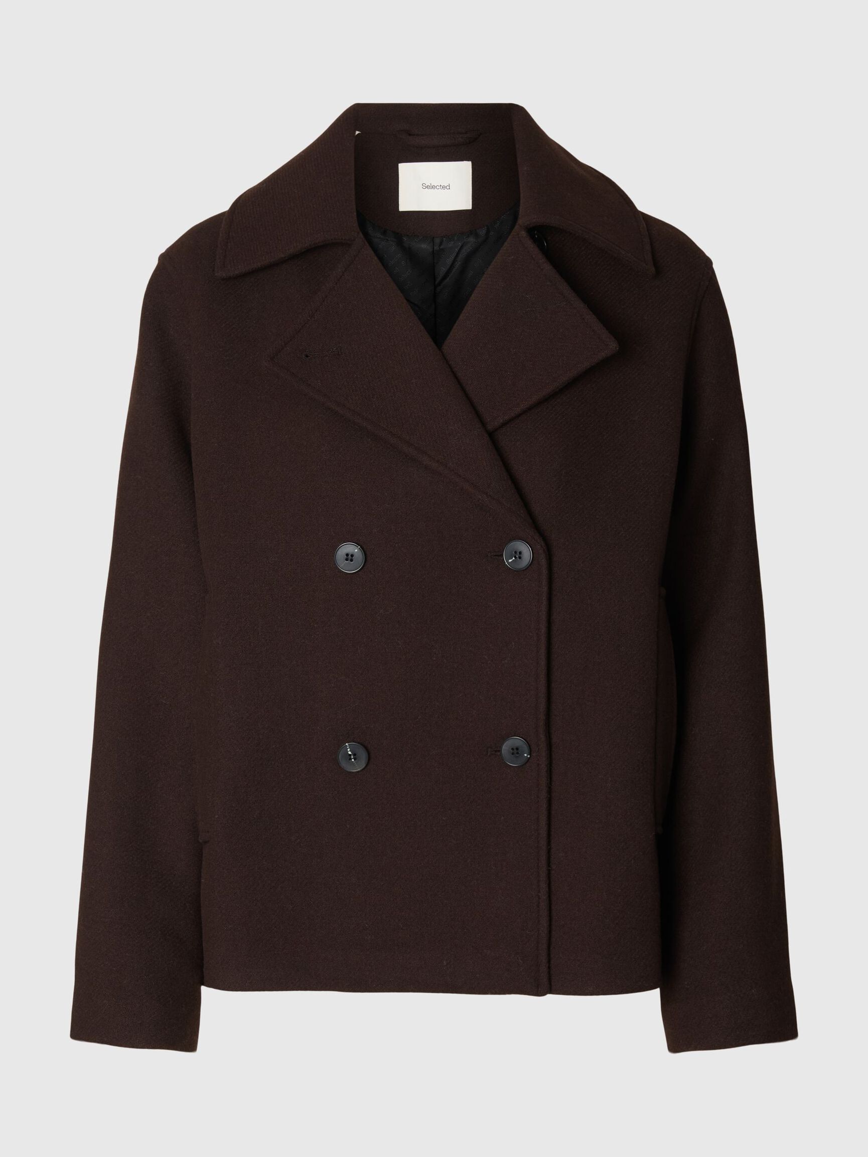 WOOL BLEND DOUBLE-BREASTED JACKET, Delicioso, highres