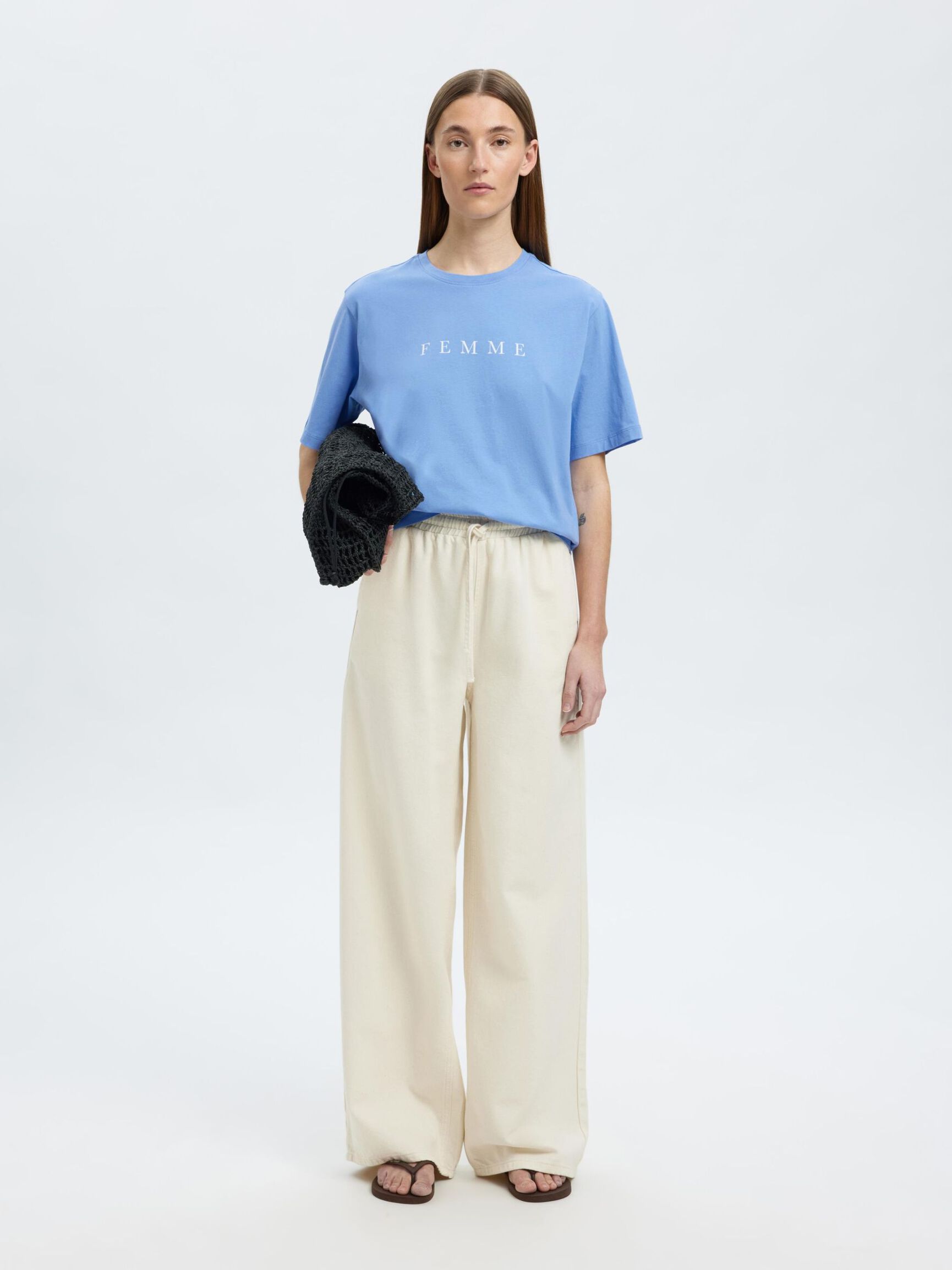 PRINTET T-SHIRT, Cornflower Blue, highres