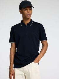 SHORT SLEEVED POLO SHIRT, Sky Captain, highres