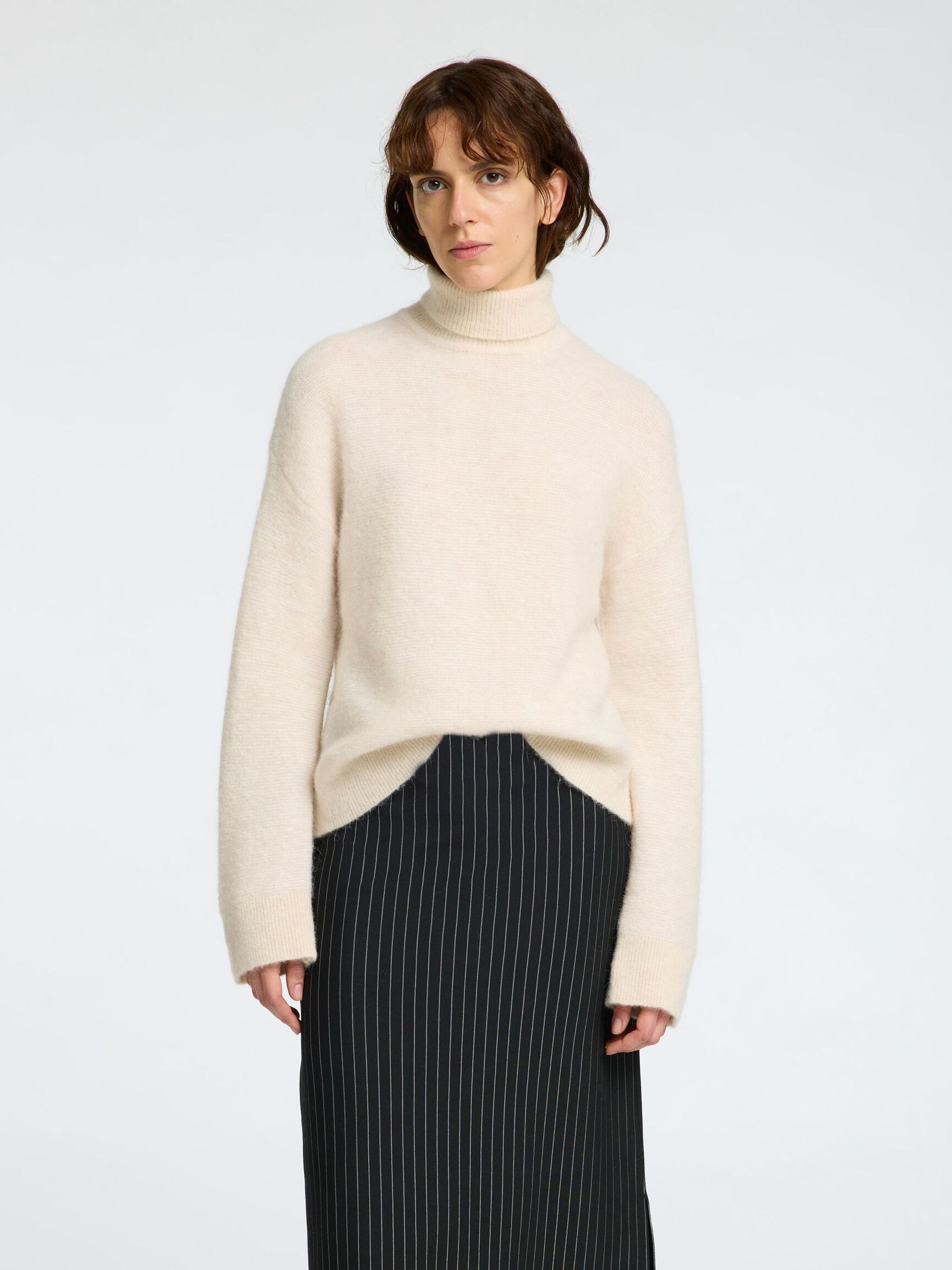 WOLLGEMISCH ROLLKRAGEN PULLOVER, Birch, highres