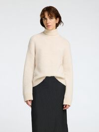 WOLLGEMISCH ROLLKRAGEN PULLOVER, Birch, highres
