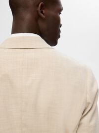 VISKOSEMIX SLIM FIT BLAZER, Oatmeal, highres