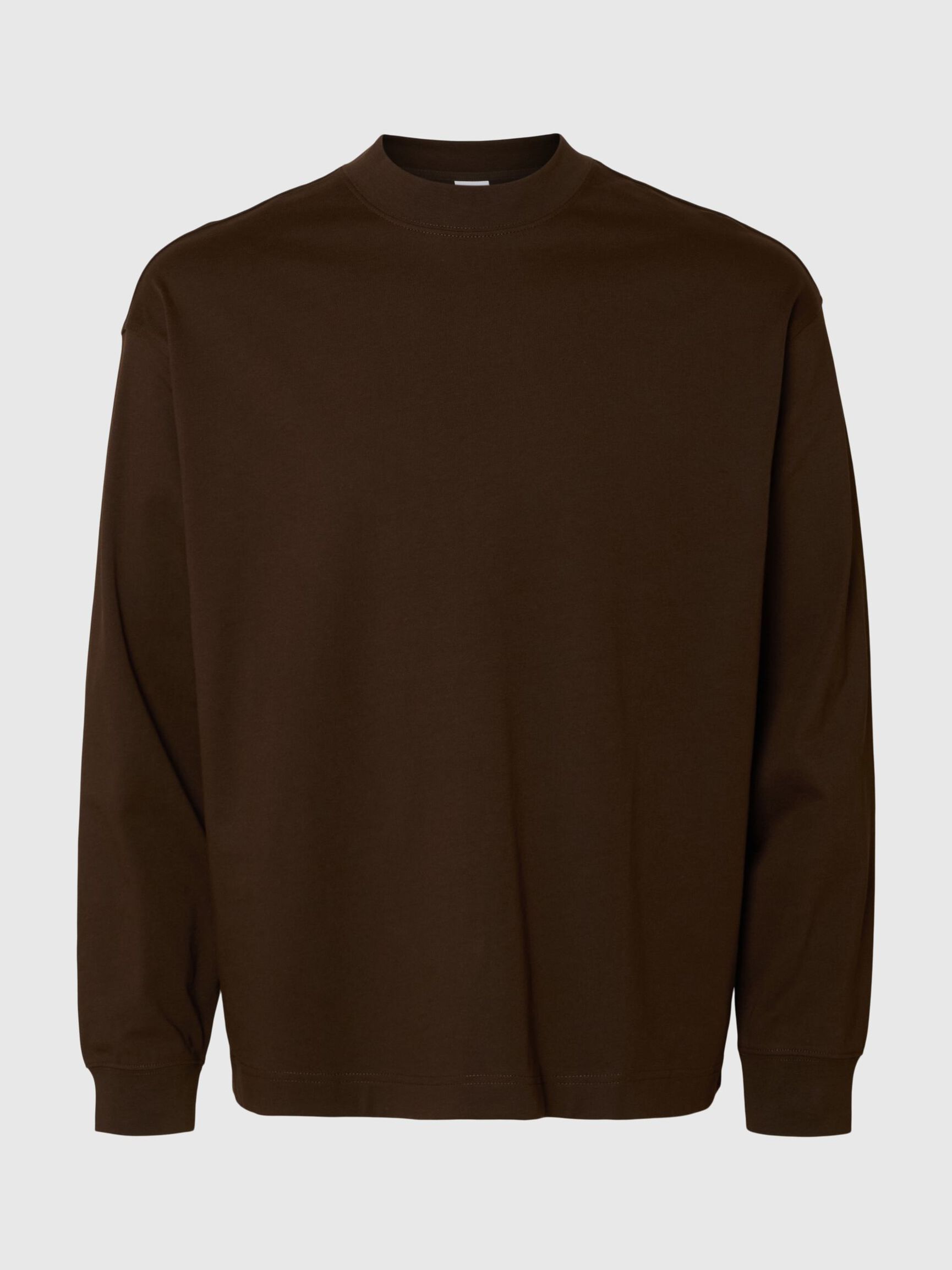 RELAXED FIT LONG-SLEEVED T-SHIRT, Demitasse, highres