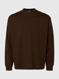 RELAXED FIT LONG-SLEEVED T-SHIRT, Demitasse, highres