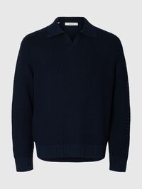 STRICK POLOSHIRT, Sky Captain, highres