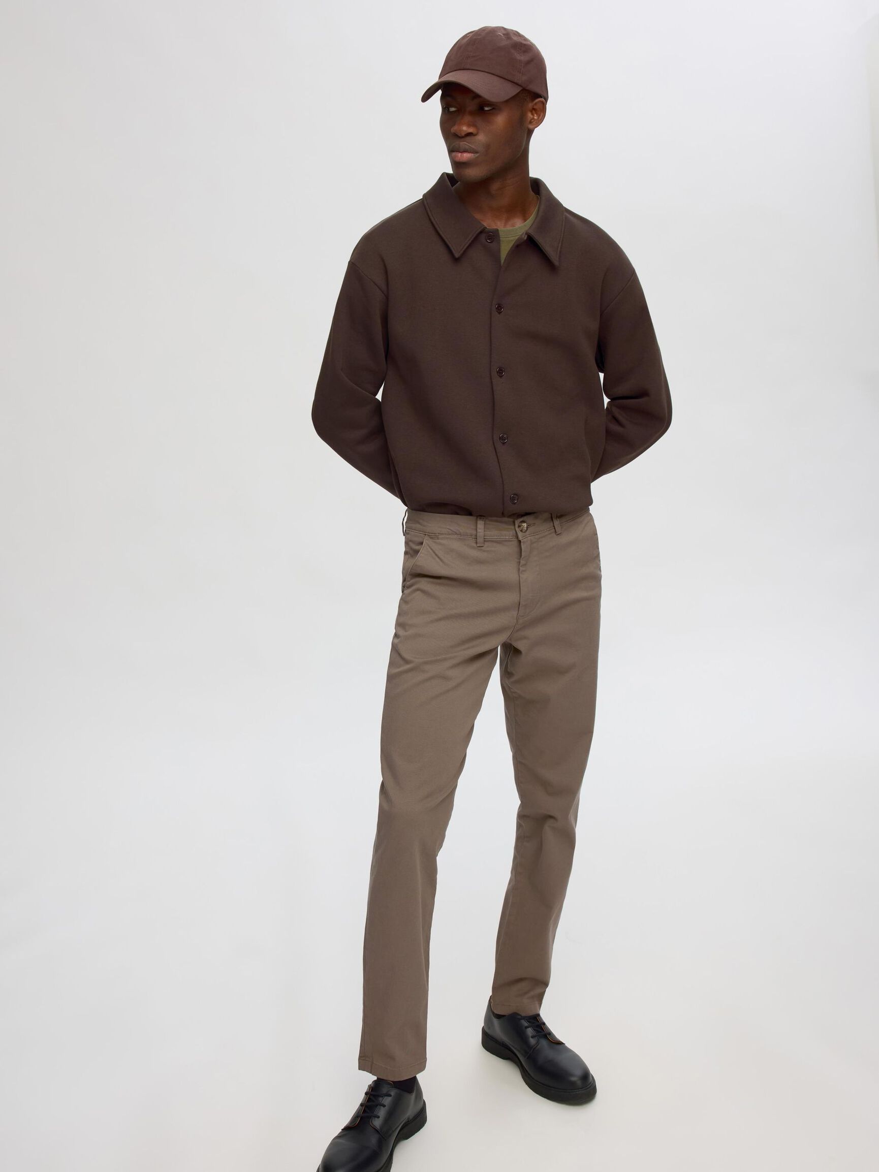 175 SLIM FIT FLEX CHINO, Morel, highres