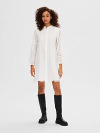 LÅNGÄRMAD SKJORTKLÄNNING, Bright White, highres
