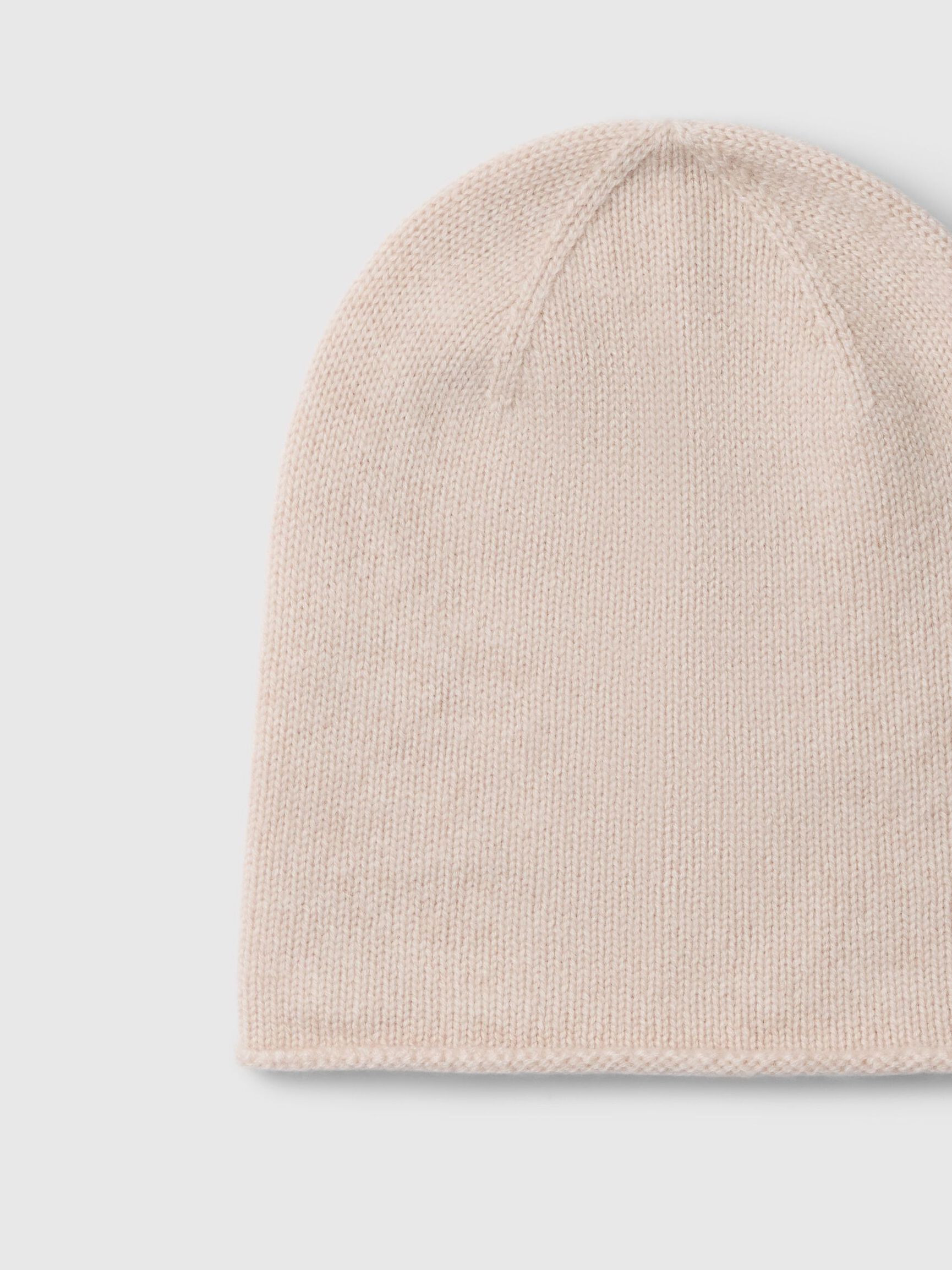 WOOL BLEND BEANIE, Oatmeal, highres