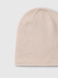 WOOL BLEND BEANIE, Oatmeal, highres