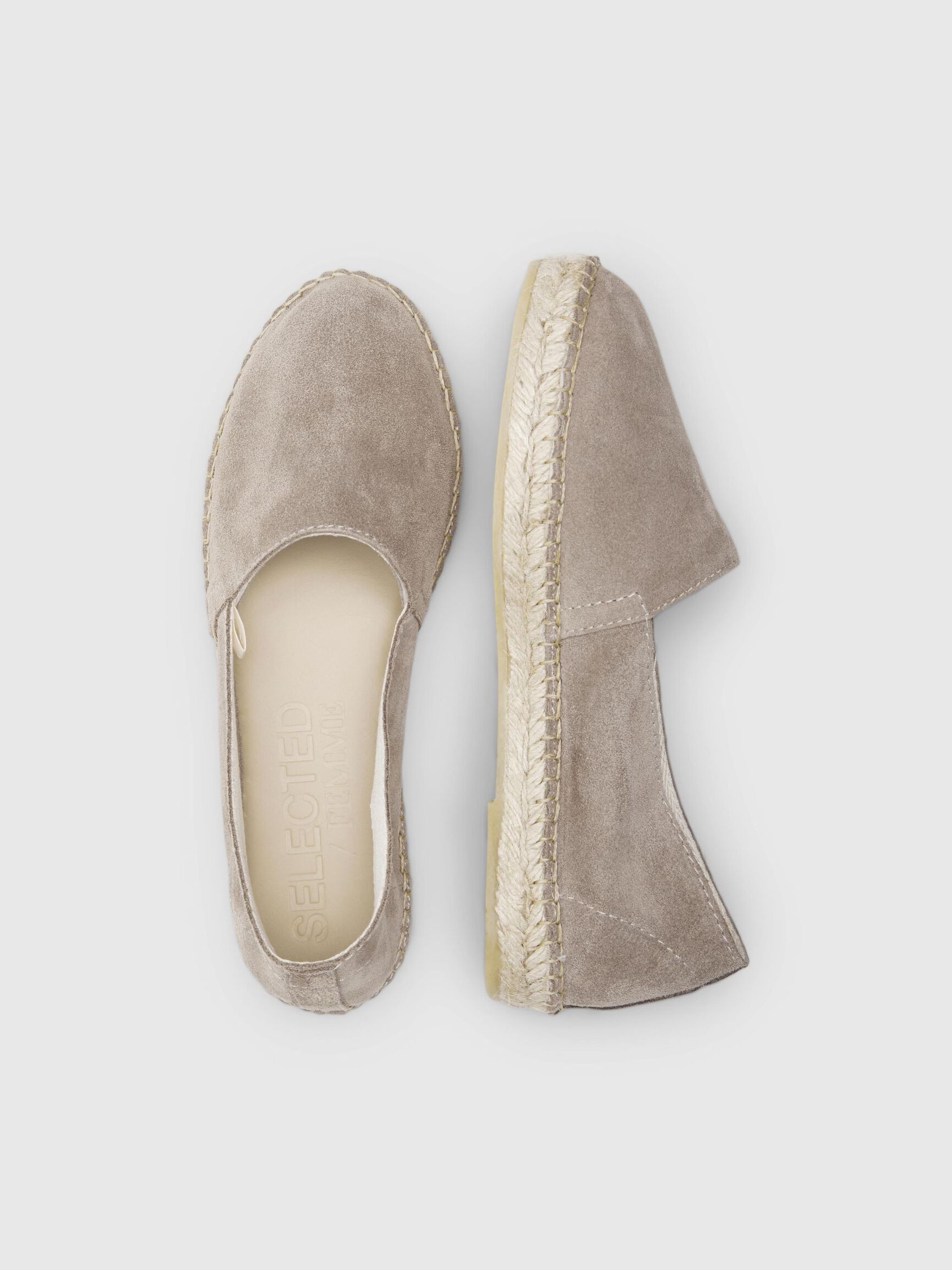 SUEDE ESPADRILLES, Greige, highres
