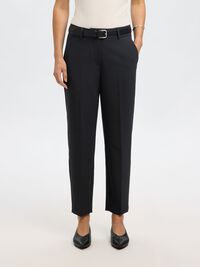 SLIM FIT CROPPED HOSE, Black, highres