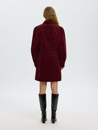 COTTON CORDUROY MINI DRESS, Tawny Port, highres