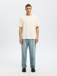RELAXED FIT T-SHIRT, Egret, highres