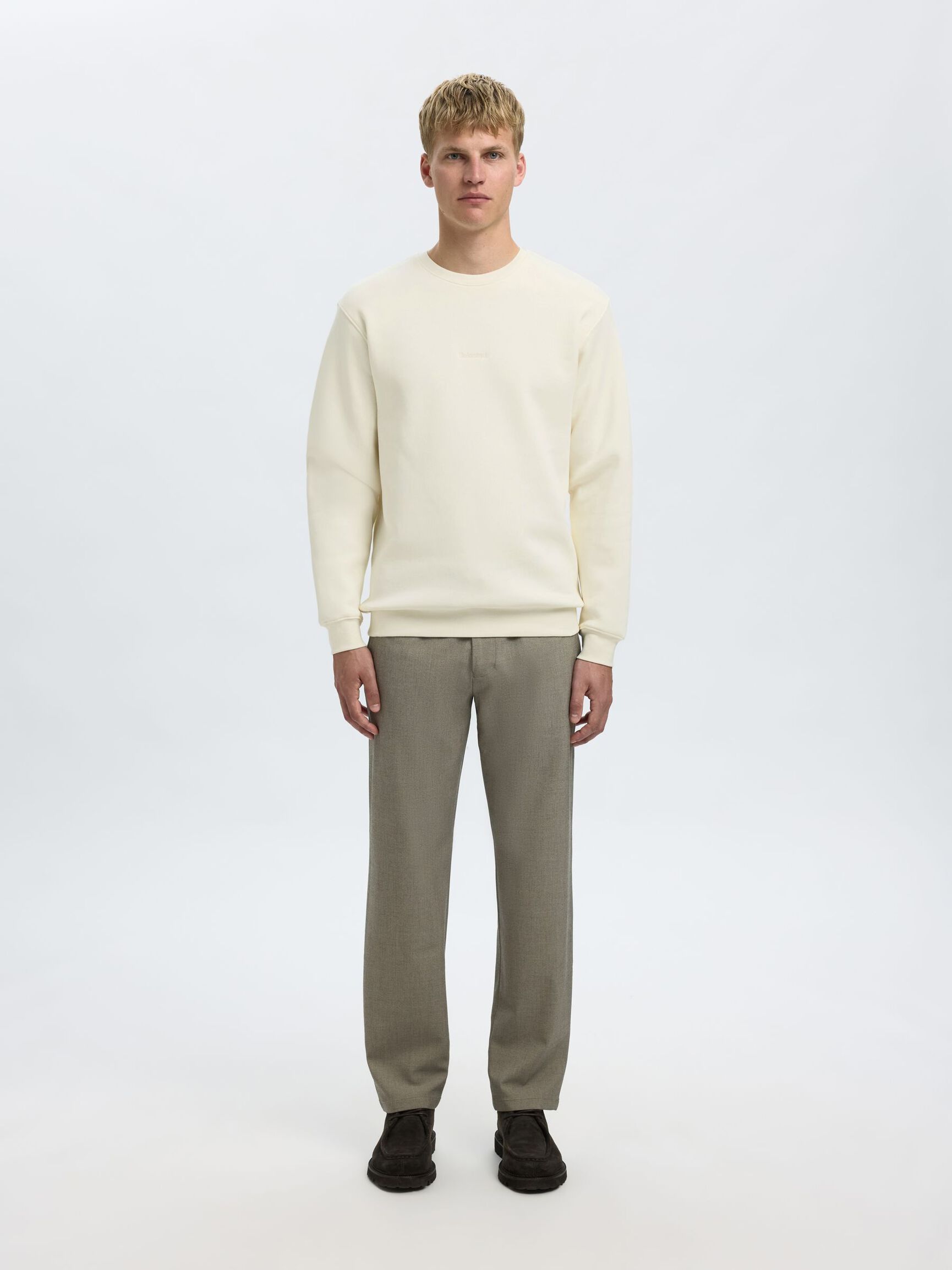 EMBROIDERED SWEATSHIRT, Egret, highres