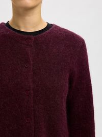 ULDBLANDING STRIKKET CARDIGAN, Fig, highres