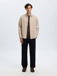 REGULAR PASFORM SKJORTE, Egret, highres