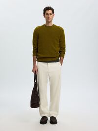 LONG-SLEEVED PULLOVER, Fir Green, highres