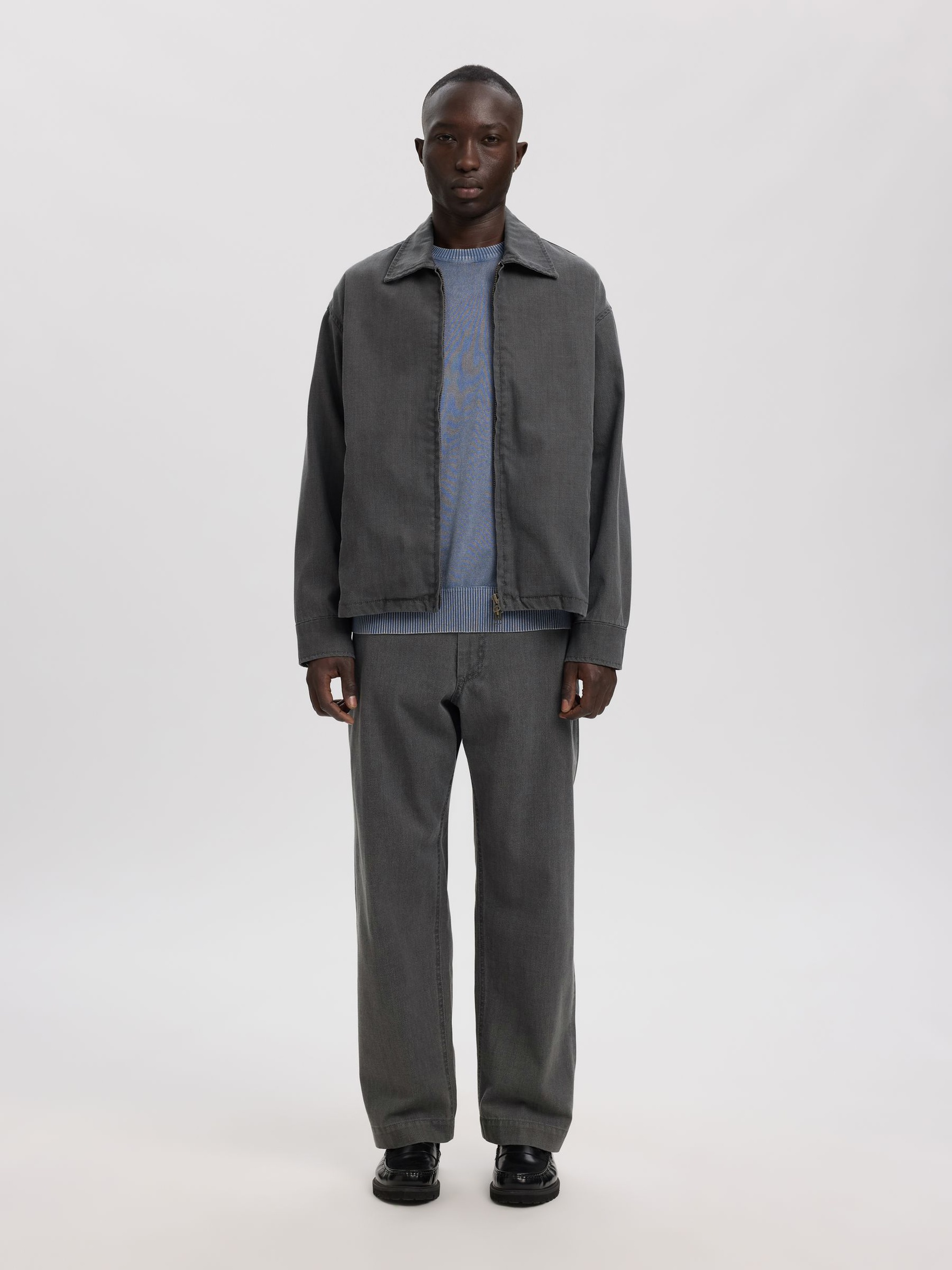 SELVEDGE JEANSJACKE, Light Grey Denim, highres