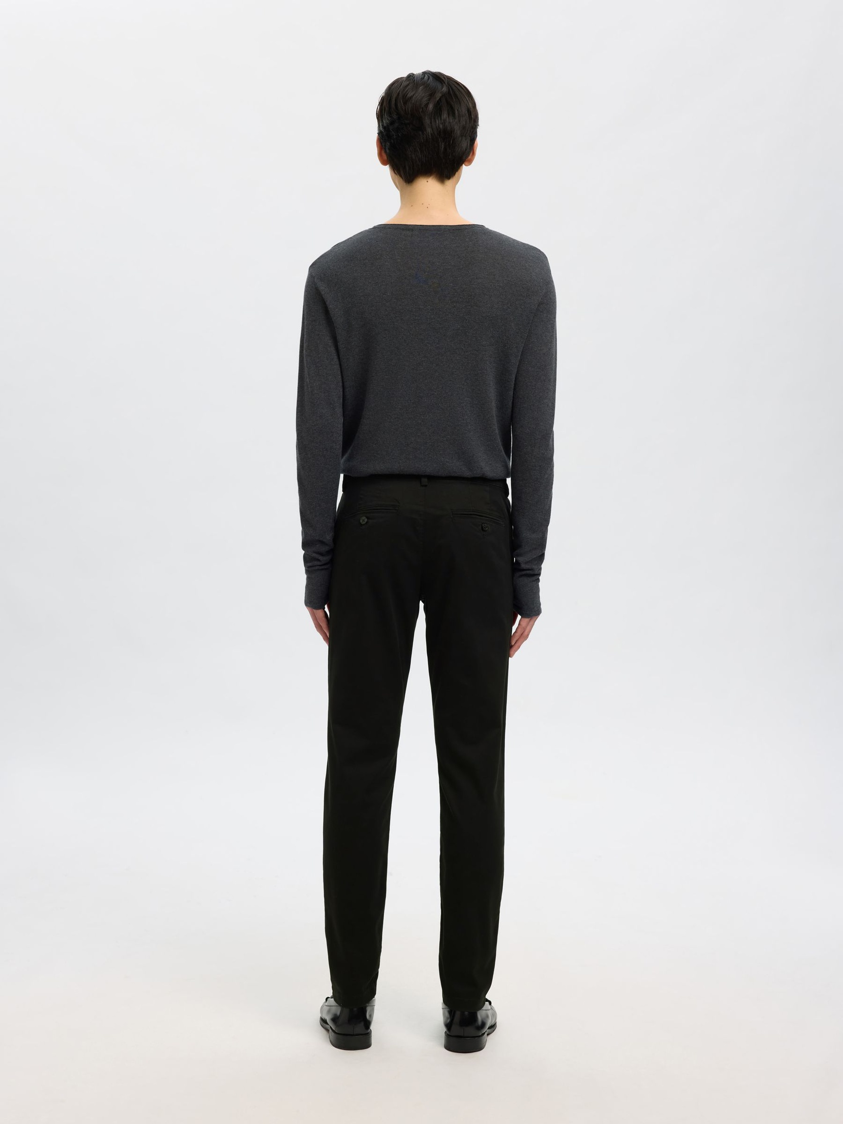 175 SLIM FIT FLEX CHINOS, Black, highres