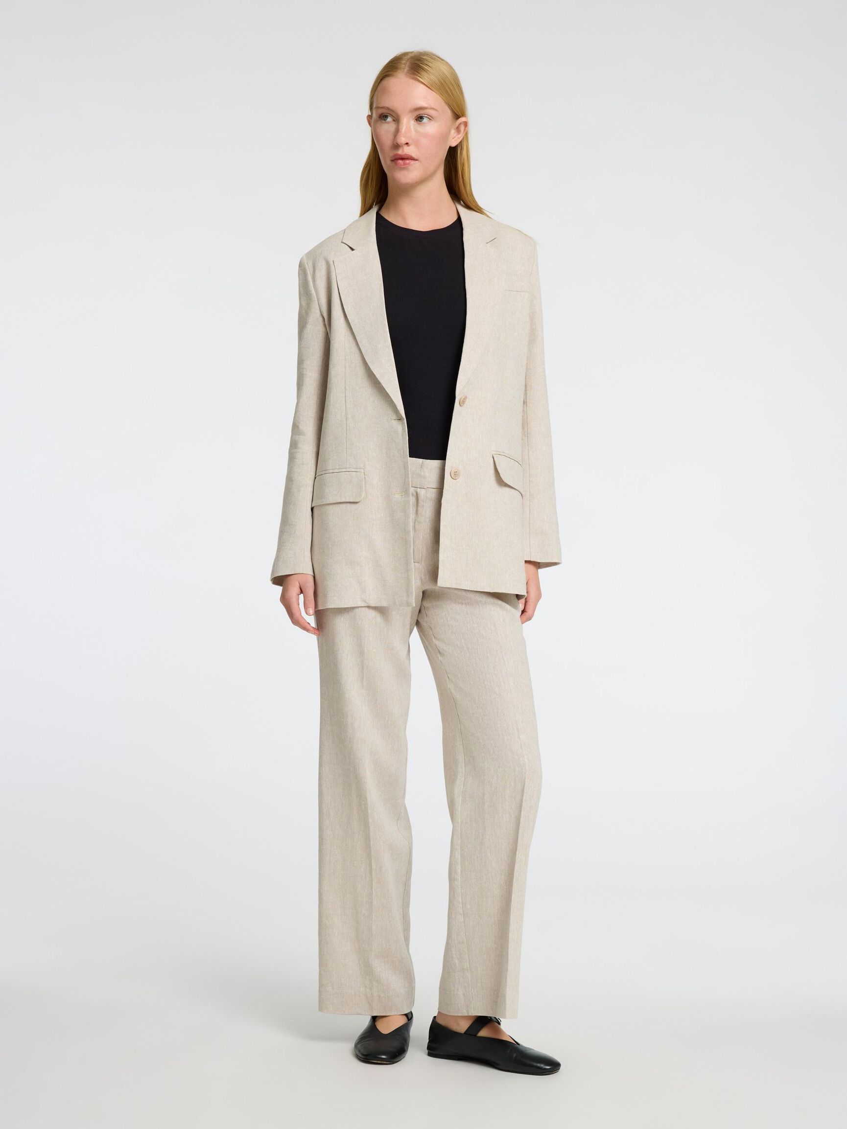 TAILORED WIDE-LEG TROUSERS, Nomad, highres