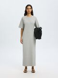 Selected MAXI SHORT SLEEVED DRESS, Light Grey Melange, highres - 16096501_LightGreyMelange_008.jpg