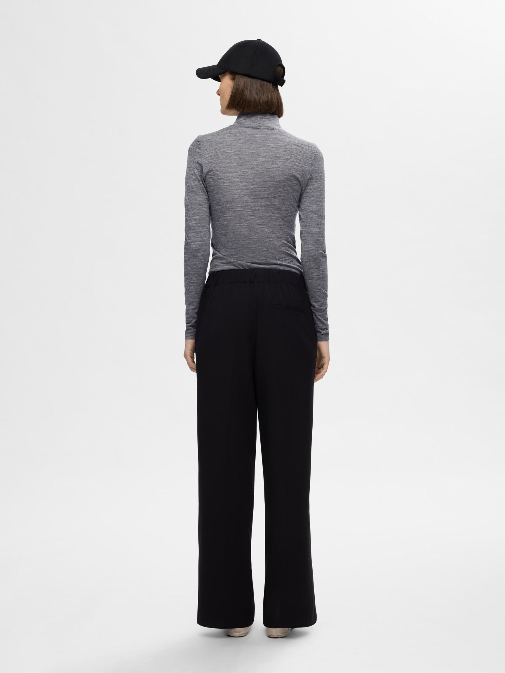 100 % ULL HØYHALSET GENSER, Steel Gray, highres