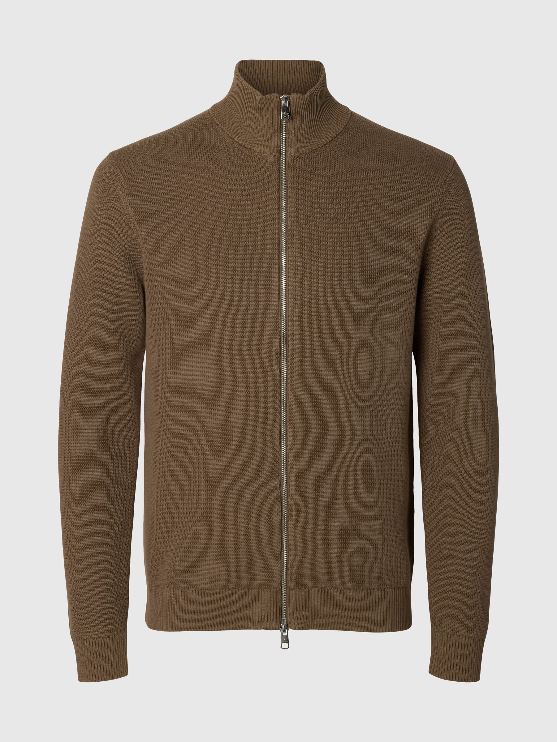 ZIPPED HIGH NECK PULLOVER | Grey | Selected