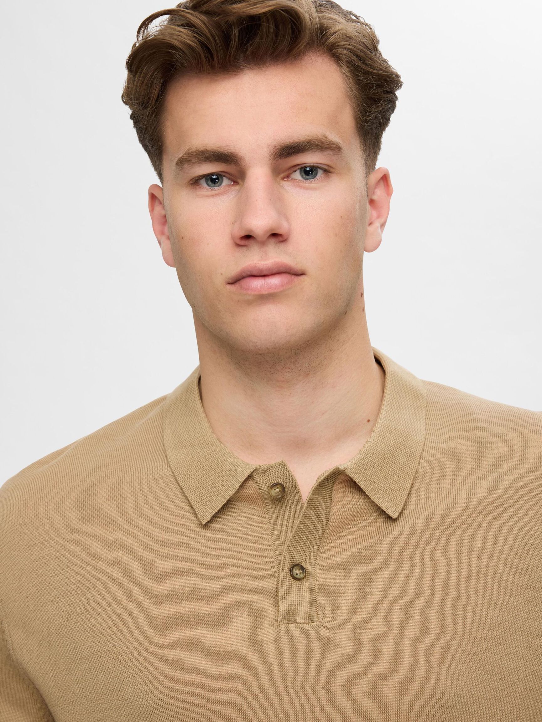 100% MERINO WOOL POLO SHIRT, Kelp, highres