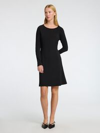 LANGARM MINIKLEID, Black, highres