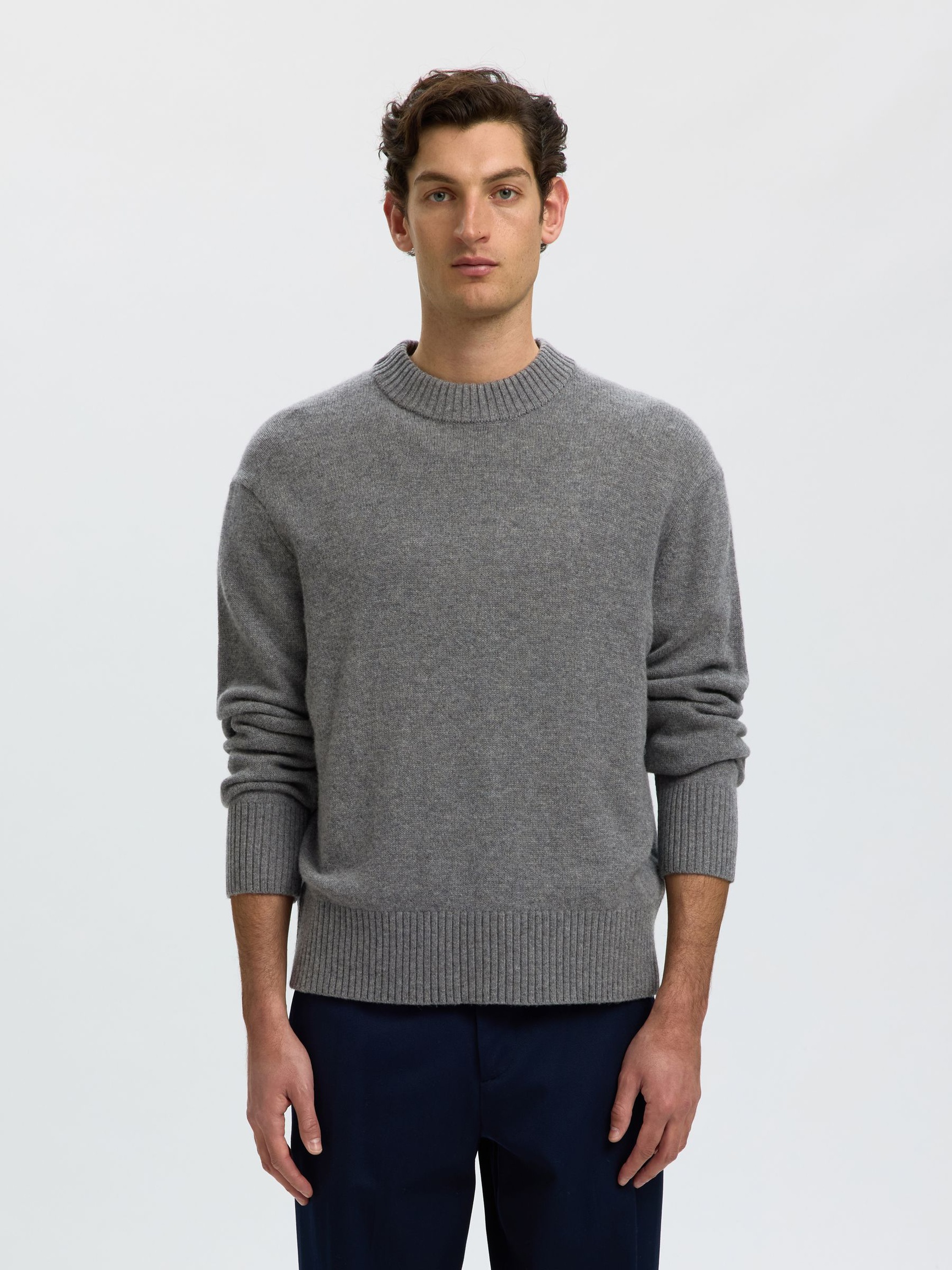 KASJMIERMIX TRUI, Medium Grey Melange, highres