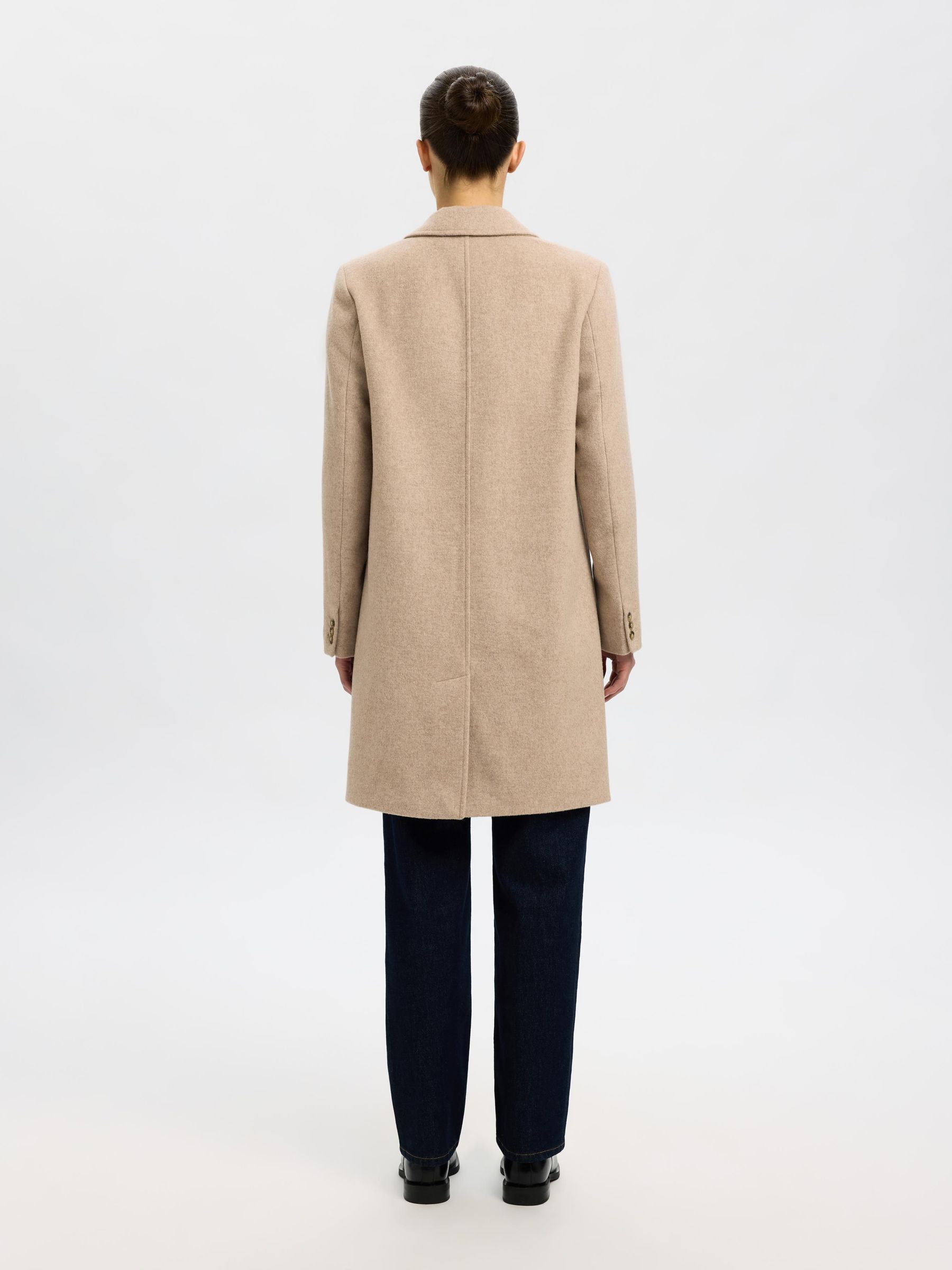 WOOL BLEND COAT | Grey | Selected