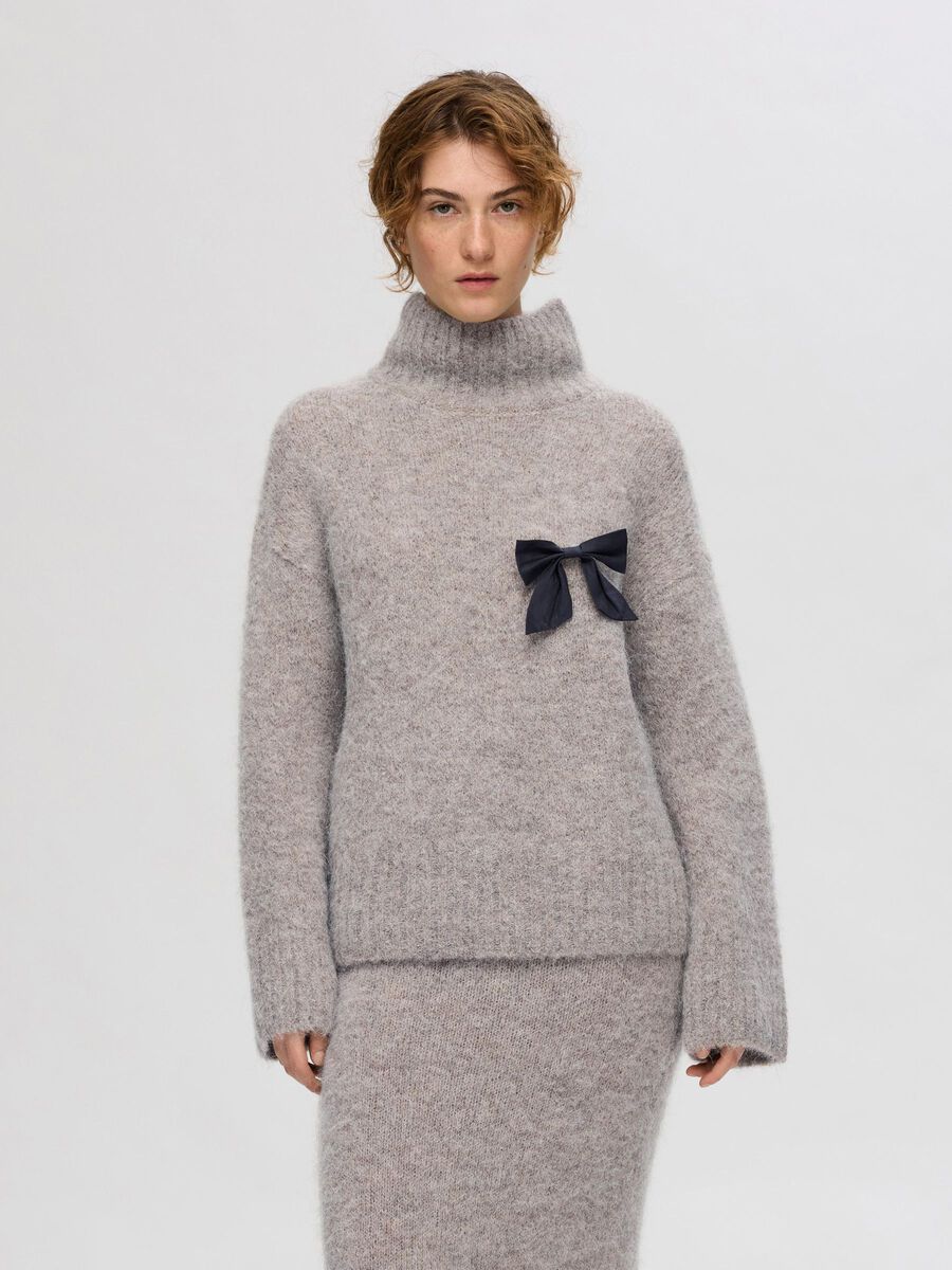 Selected WOOL BLEND HIGH-NECK PULLOVER, Steel Gray, highres - 16086550_SteelGray_1082878_003.jpg