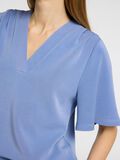 Selected SHORT SLEEVED V-NECK TOP, Cornflower Blue, highres - 16096373_CornflowerBlue_006.jpg
