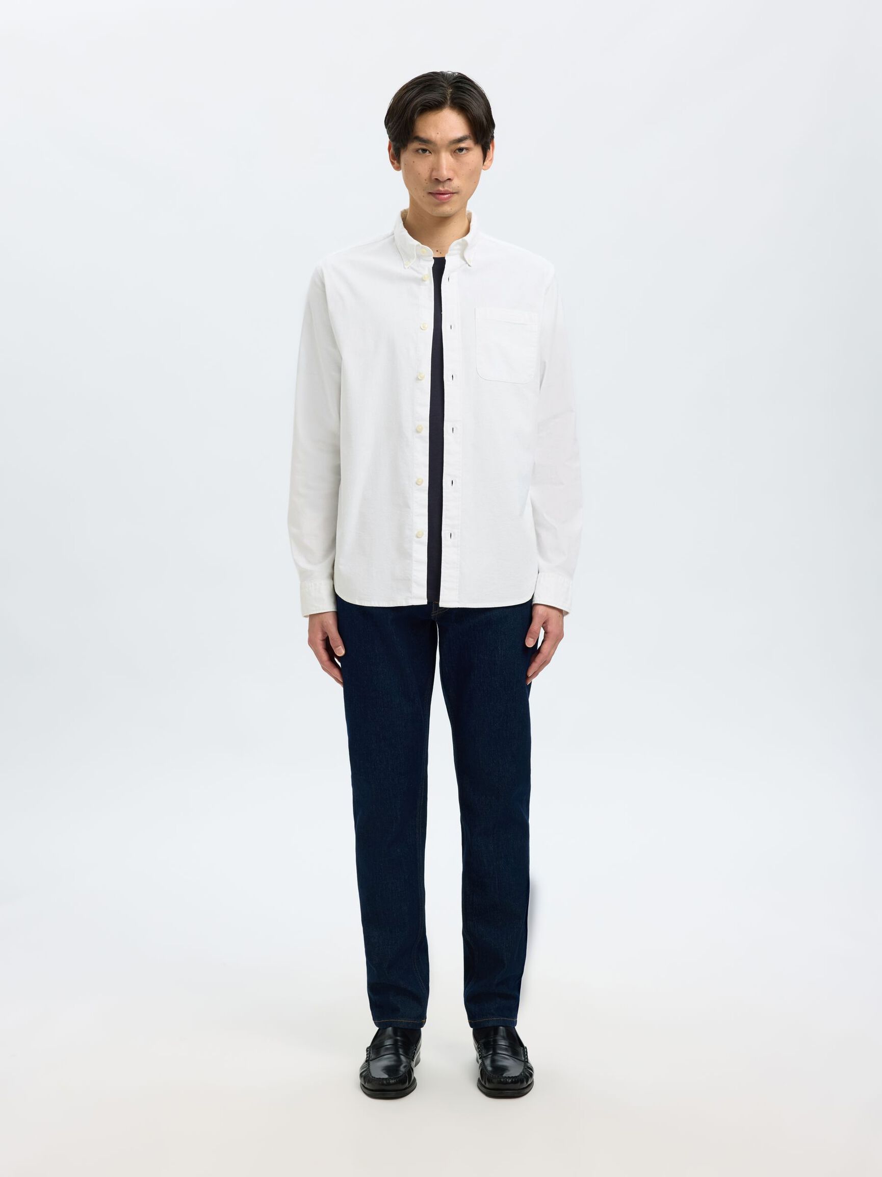 OXFORD SHIRT, White, highres